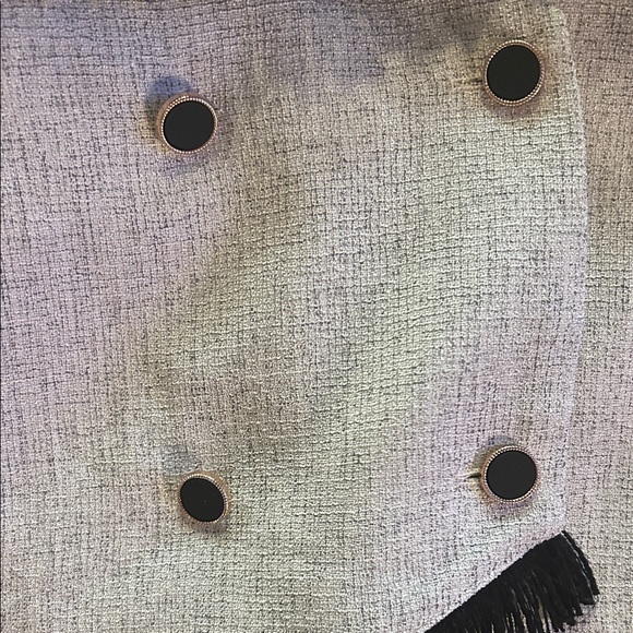 Stylish Gray Double-Breasted Women's Jacket - Picture 4 of 5